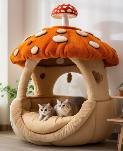 Comfortable and livable huts for cats